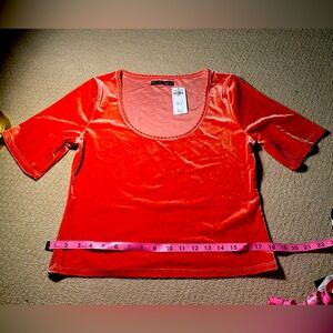 Abercrombie Blouse - Crush velvet - Dusty Pink